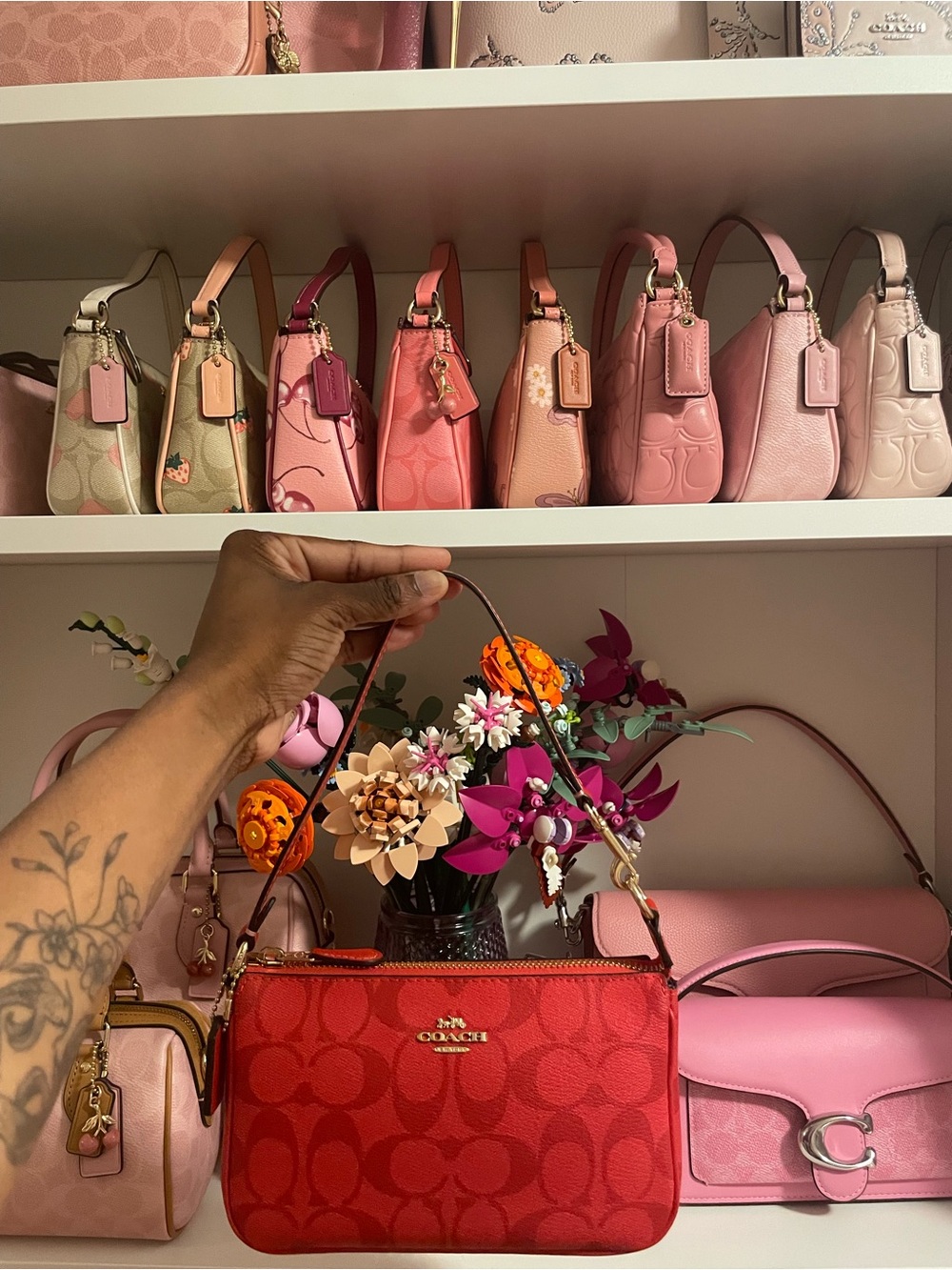 Coach Red Signature Canvas Nolita 1